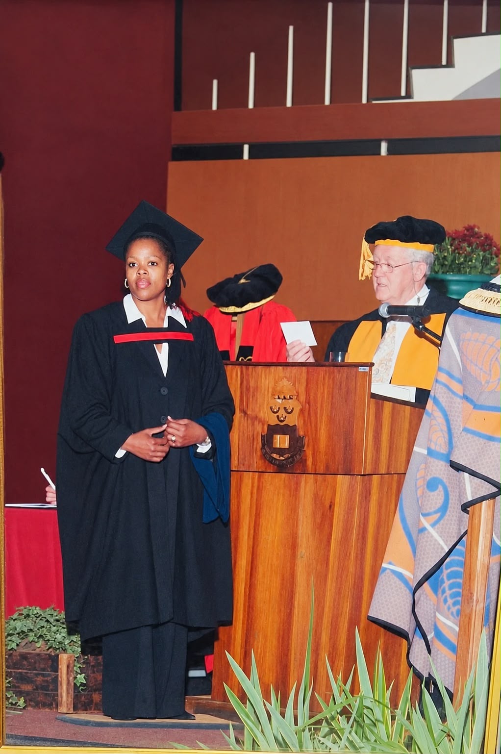 Keletsamaile receiving her degree