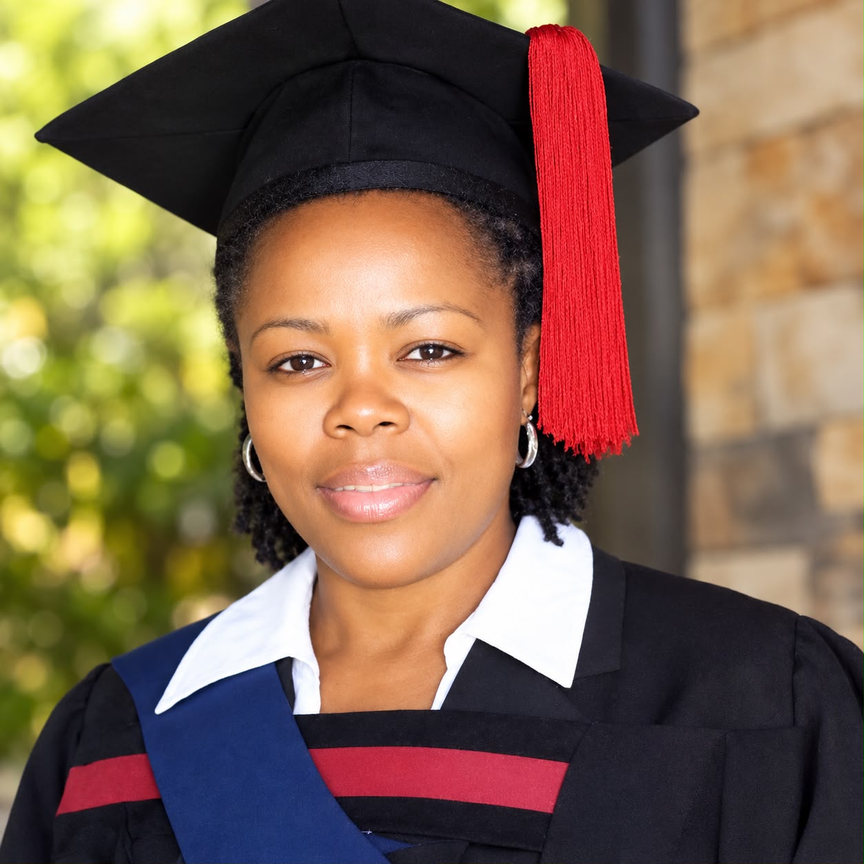 Keletsamaile in her graduation gown